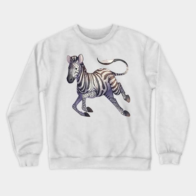 Cozy Zebra Crewneck Sweatshirt by Phoenix Baldwin